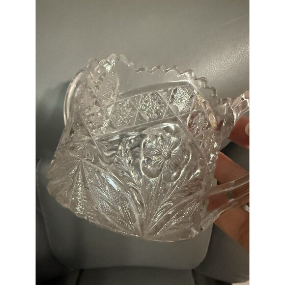 VTG Indiana Glass Gaelic Pattern EAPG Crystal‎ Sugar Bowl Footed Pressed Glass - Picture 2 of 10